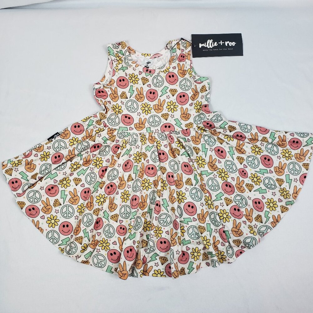 Millie + Roo Tank Twirl Dress Groovy 12-24 mos
